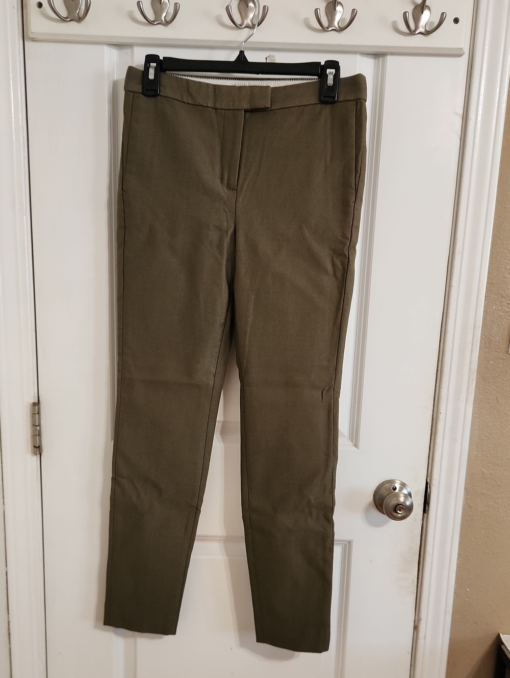 J. Crew Olive Slim Ponte Ankle Pants